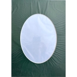 1425-Паспарту Forest green 21*29.7 см фото 15*20 см oval-1