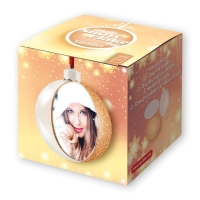 44670-Фоторамка SF120C рождественская PHOTO SNOW FLAKE BIG CARAMEL GLITTER 10x10-3