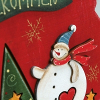 44803-Декор рождественский KH45 WILLKOMMEN 33*20-2