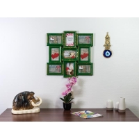 24187-Фоторамка BIN-112184 зеленый с золотом, 9 фото-4