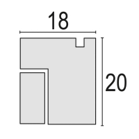 45112-Фоторамка RZ318W ROMA WHITE 18*24 с паспарту 13*18-7
